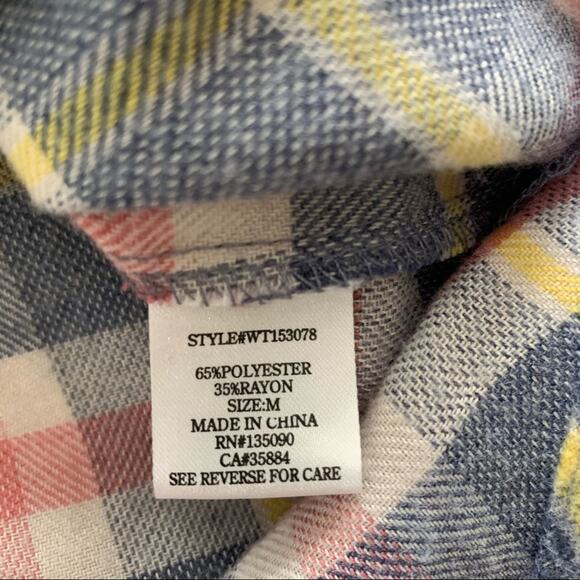 Via Penny Lane Reworked Apparel Drink Wine & Pet My Dog Button Up Flannel Shirt - Picture 4 of 9